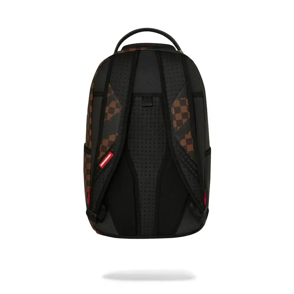 Sprayground Clawed Up Backpack Unisex OS Brown Checkered Shoulder Strap SPR317